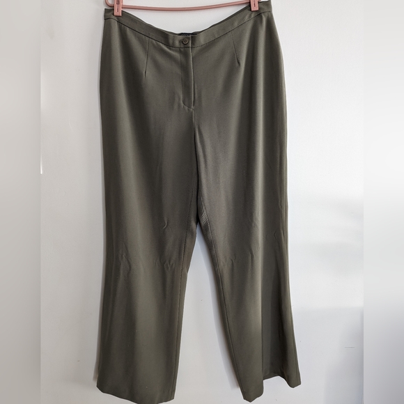 Addition Elle Green/Kaki Wideleg Pant - Picture 1 of 4